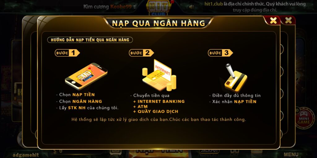 Nạp tiền Hit Club